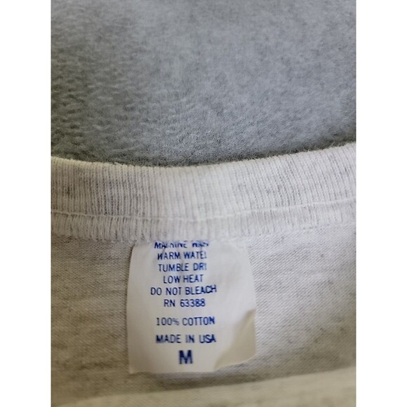 Vintage Hersey T Shirt Mens Medium White Single Stitch Spellout Logo 7 80s USA - Picture 2 of 12